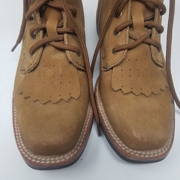 Tannish Brown ACME Leather Lace Up Boots for Women. SIZE 6M. Good condition. - Picture 10 of 16